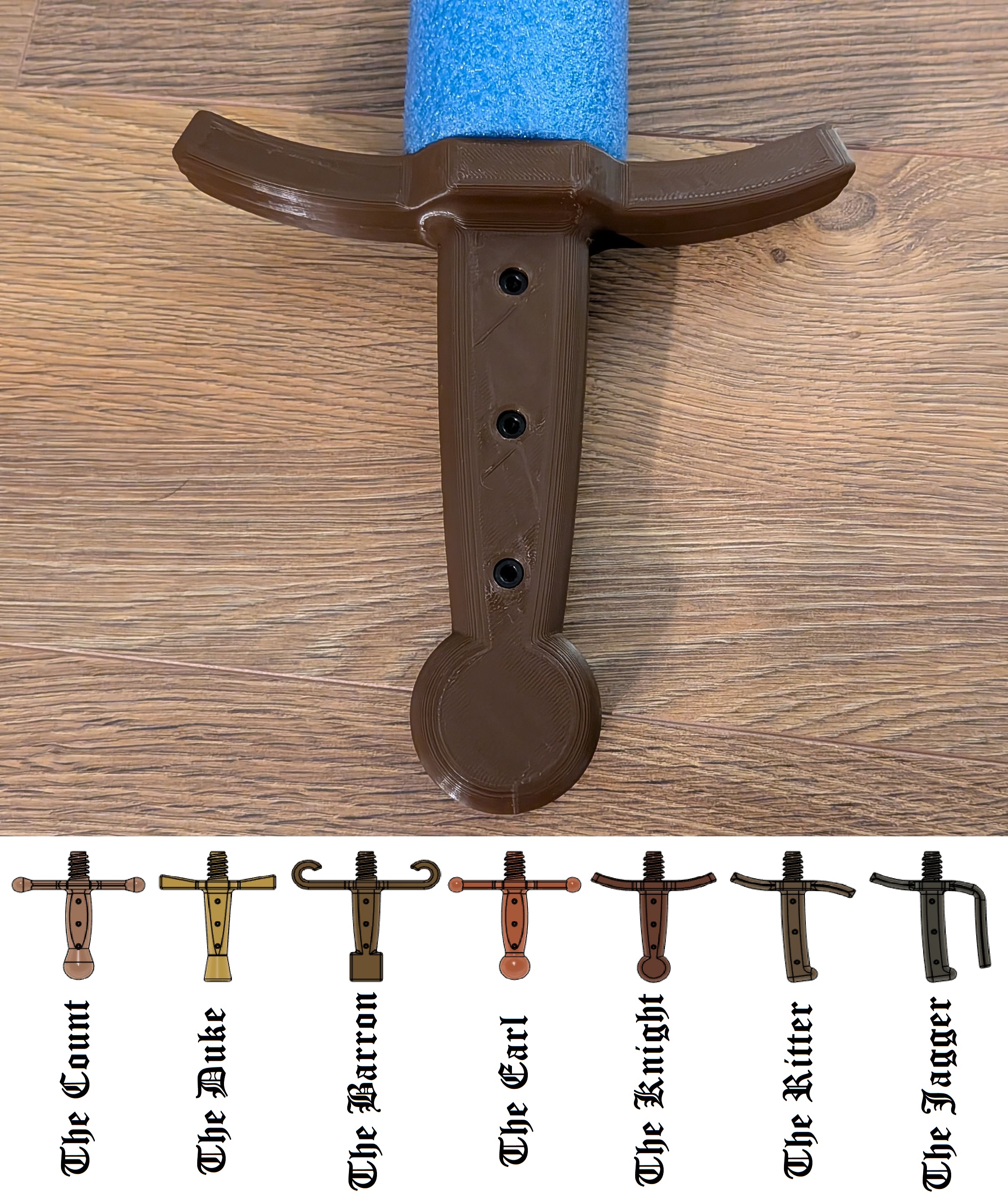 Pool Noodle Sword Handle - Medieval Collection