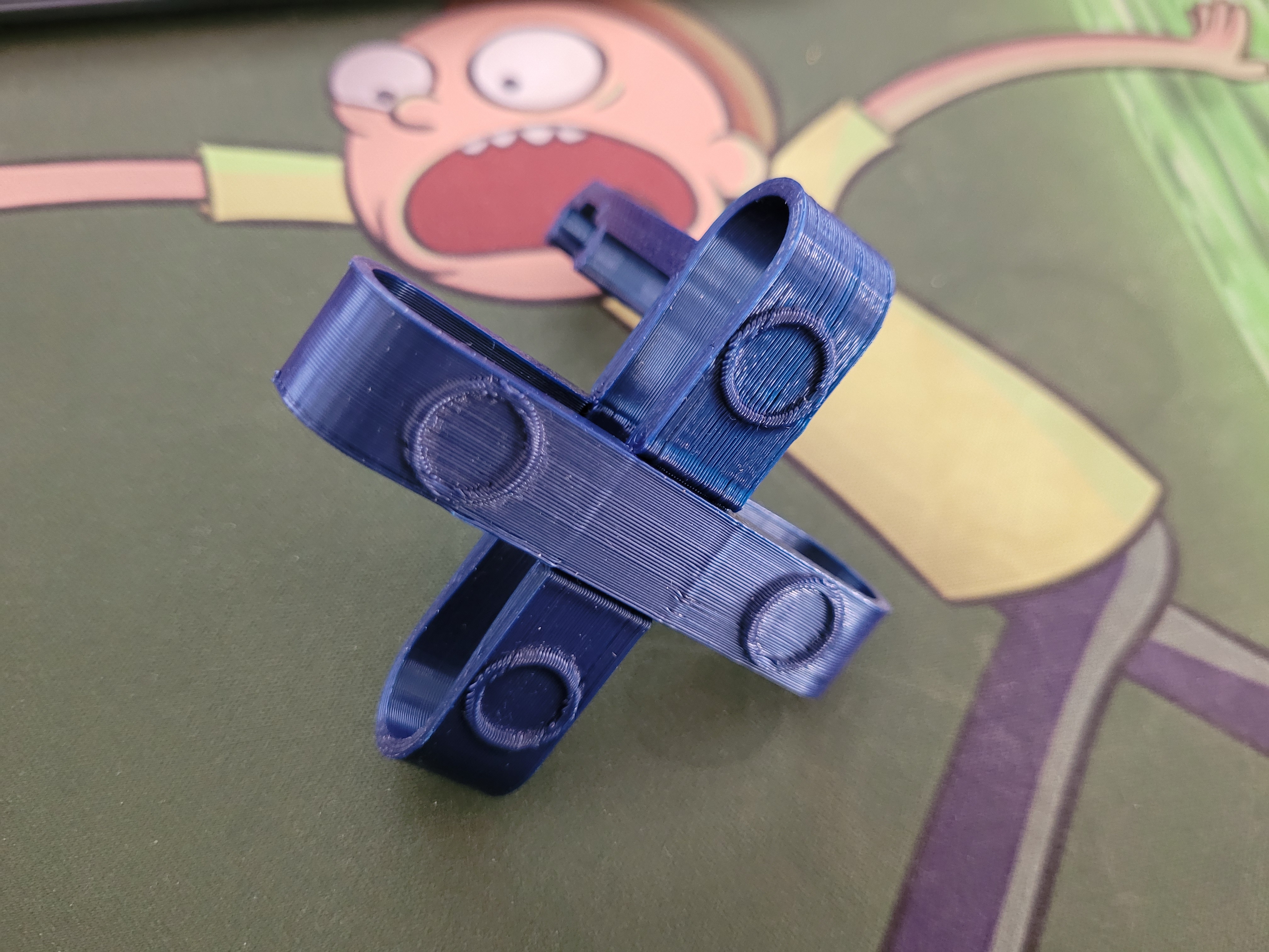 Ender3 V2 damper raiser feet with rubber cutouts 3D model thumbnail