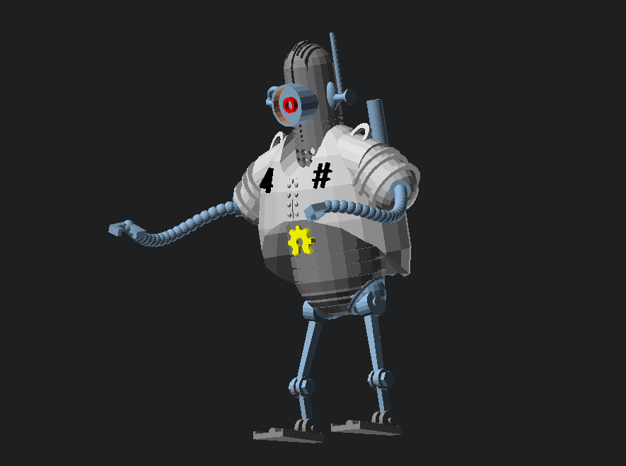 Miniatura 2 do modelo 3D Robot A 1950's Vision