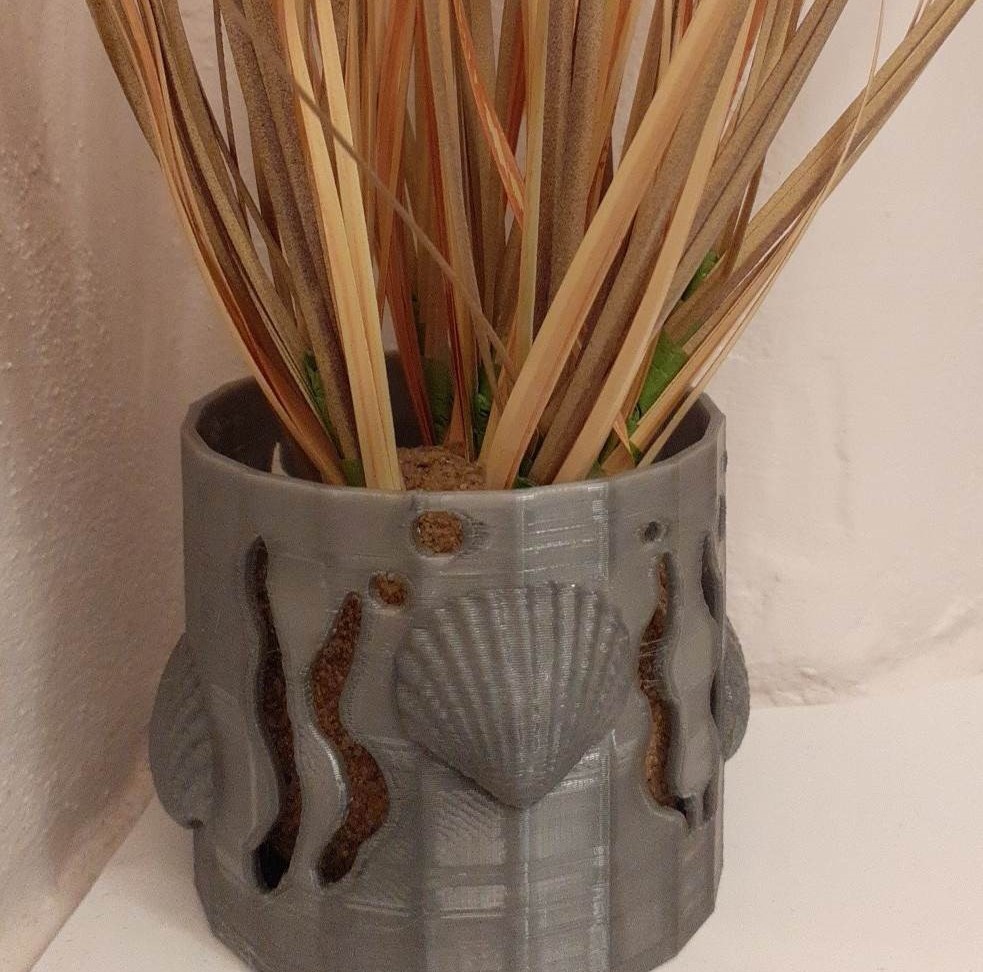Ocean themed plant/cup holder