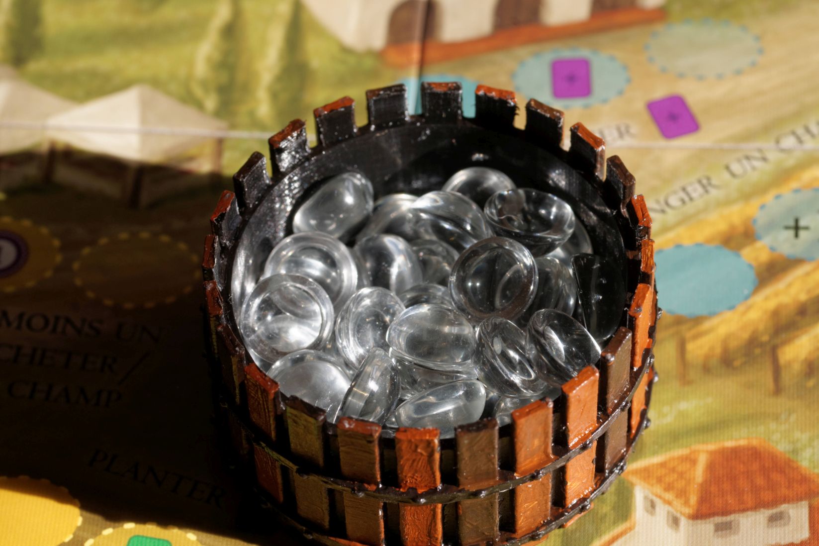 Viticulture crush pad token holder