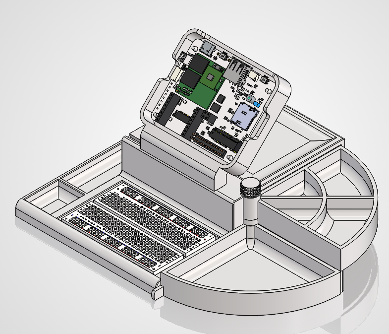 Prototype Station : Development / Microcontroller adjustable holder and storage