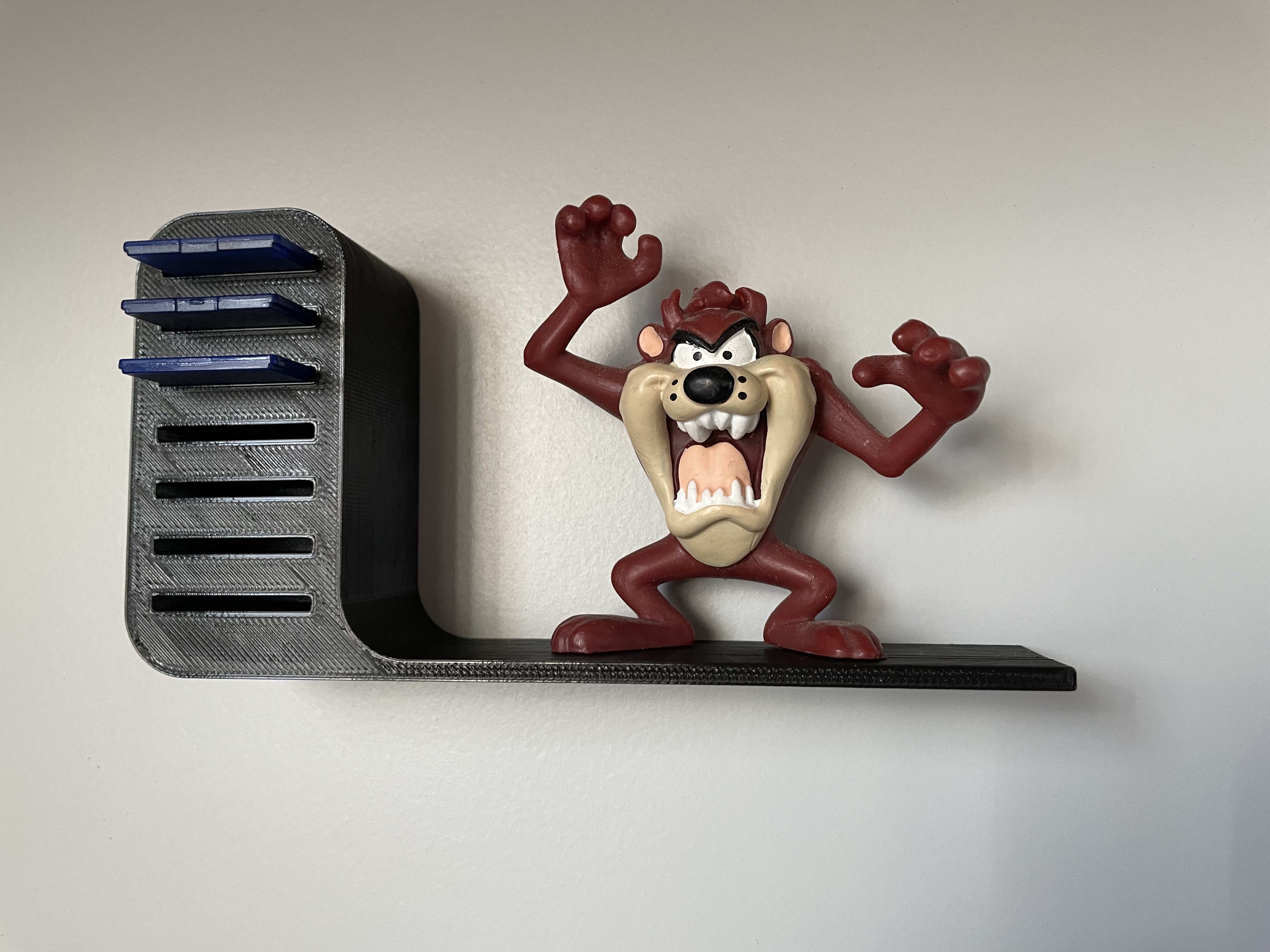 SD card holder with a shelf