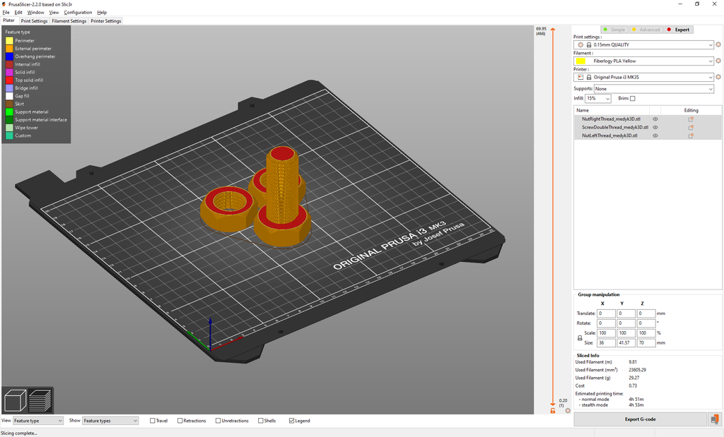 Double Threaded Screw by medyk3D | Download free STL model | Printables.com