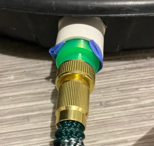 Hose to 1.5 inch PVC pipe adapter