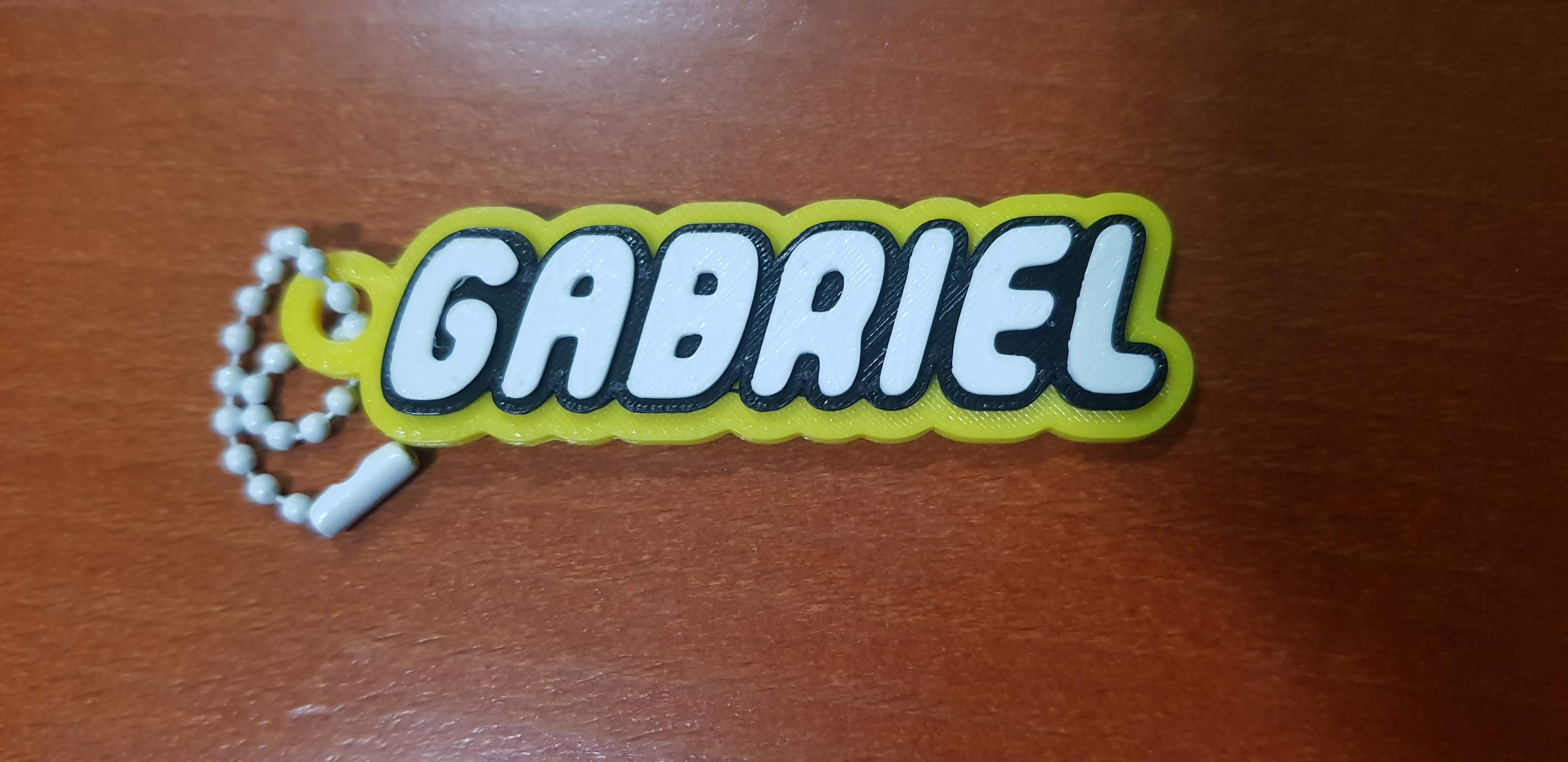 Keychain Name Eva, Gabriel, Irene, Laura, Raul