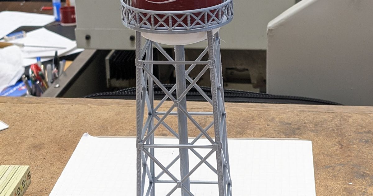 HO Scale Dr Pepper Water Tower by Ed Hume | Download free STL model ...