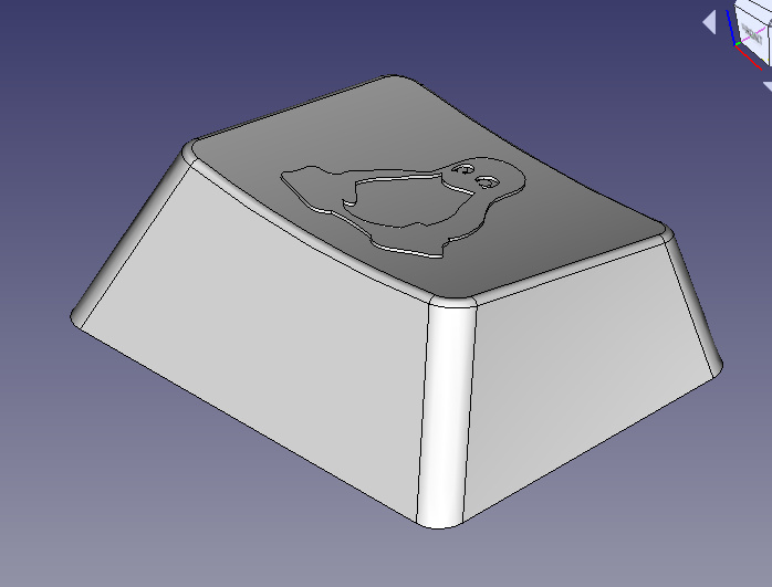 Miniatura 2 do modelo 3D Tux Linux Keycap