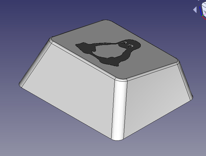 Miniatura 6 do modelo 3D Tux Linux Keycap