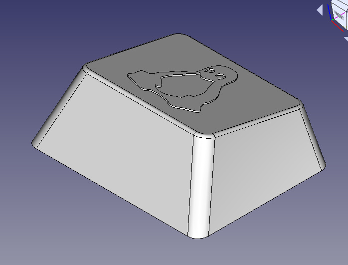 Miniatura 4 do modelo 3D Tux Linux Keycap