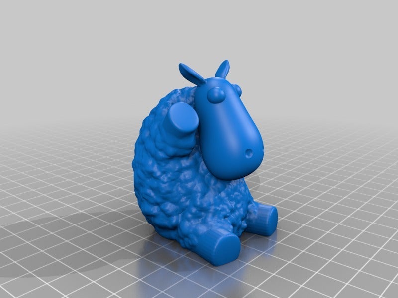 Fluffy sheep (single & multi-material) — miniatura 3