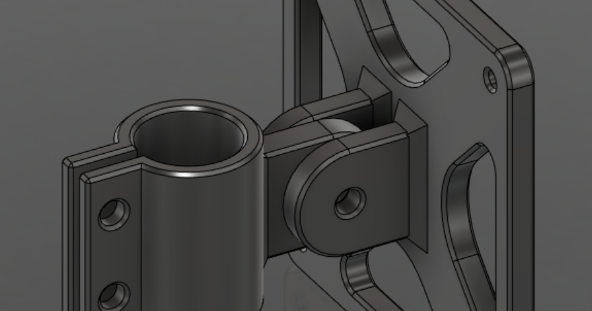 VESA 100x100 Mount For Vertically Oriented 3 4 In Iron Pipe W Imperial VESA 100x100 Mount For Vertically Oriented 3 4 In Iron Pipe W Imperial