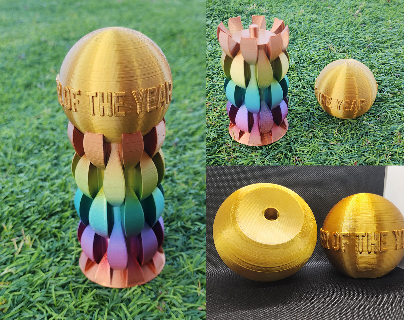 Miniatura 10 do modelo 3D Elegant Trophy 2-Piece Customizable