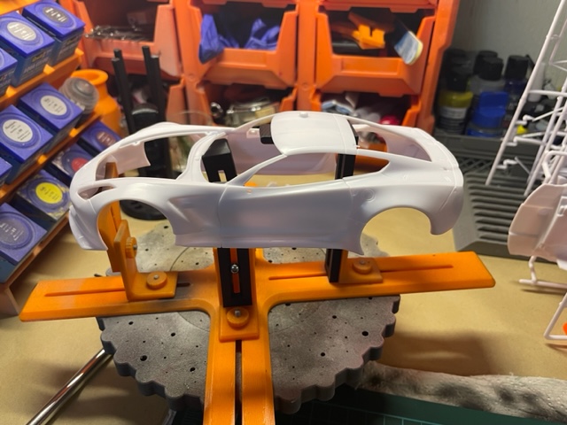 vehicle or car scale model add on for aicraft  painting stand