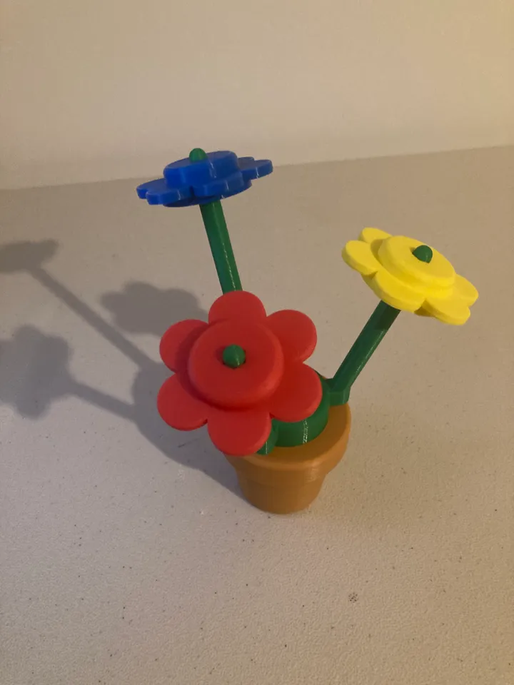Lego Flowers by Mentyes, Download free STL model