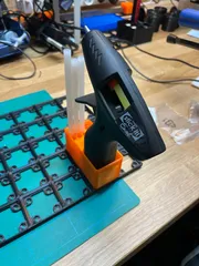 Gridfinity Gorilla Dual Temp Mini Hot Glue Gun Base Converter by