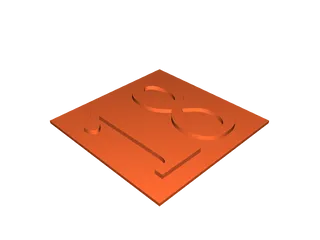 Number (Numer 18) by Filip | Download free STL model | Printables.com