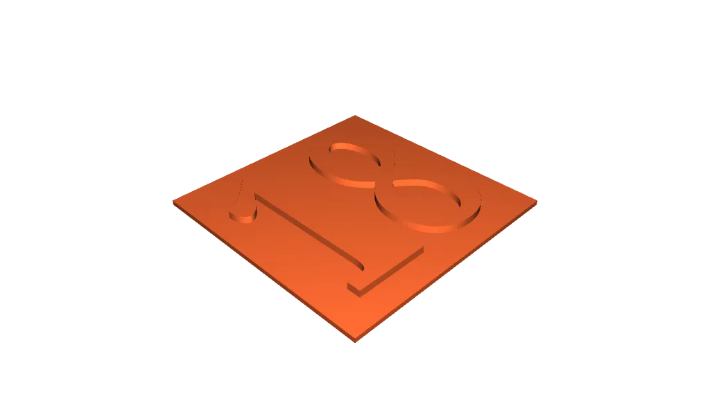 Number (Numer 18) by Filip | Download free STL model | Printables.com