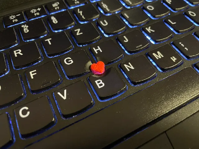 Heart-shaped TrackPoint replacement for Lenovo ThinkPads