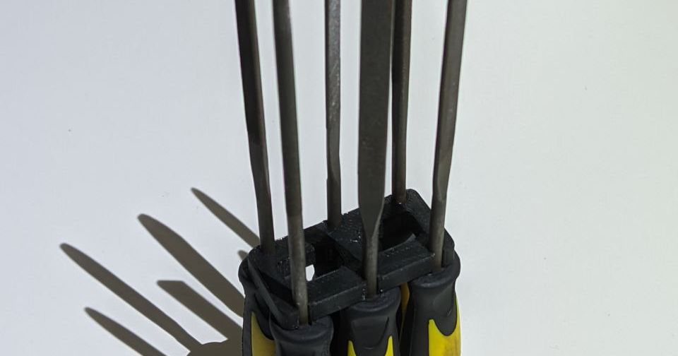 Parametric file tool holder by Digwer Download free STL model