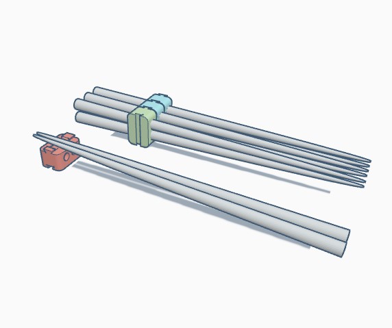 Miniatura 3 do modelo 3D Stackable Chopsticks Holder/Rest/Organizer