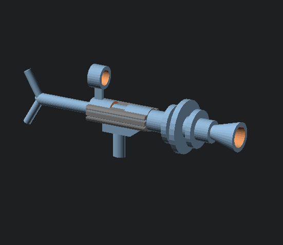 Model Ray Gun, OpenScad script (configurable)
