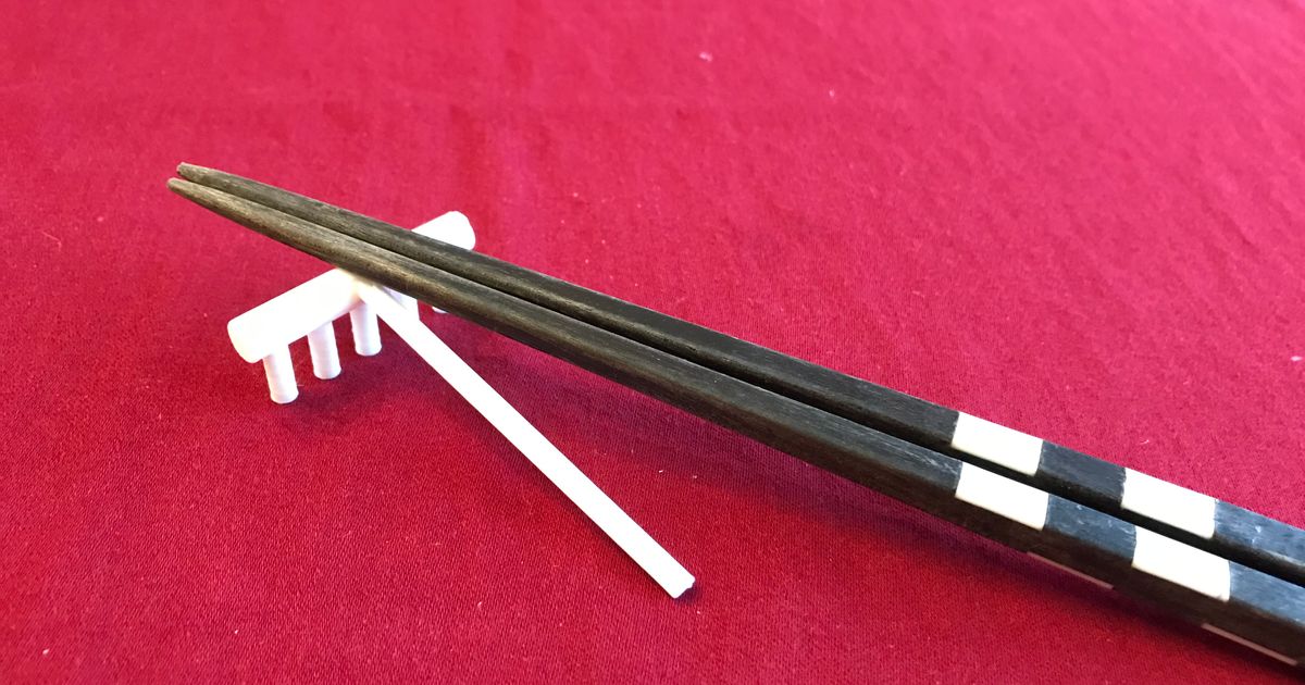 Zen Garden Rake Chopstick Rest by Lacemaker Download free STL model