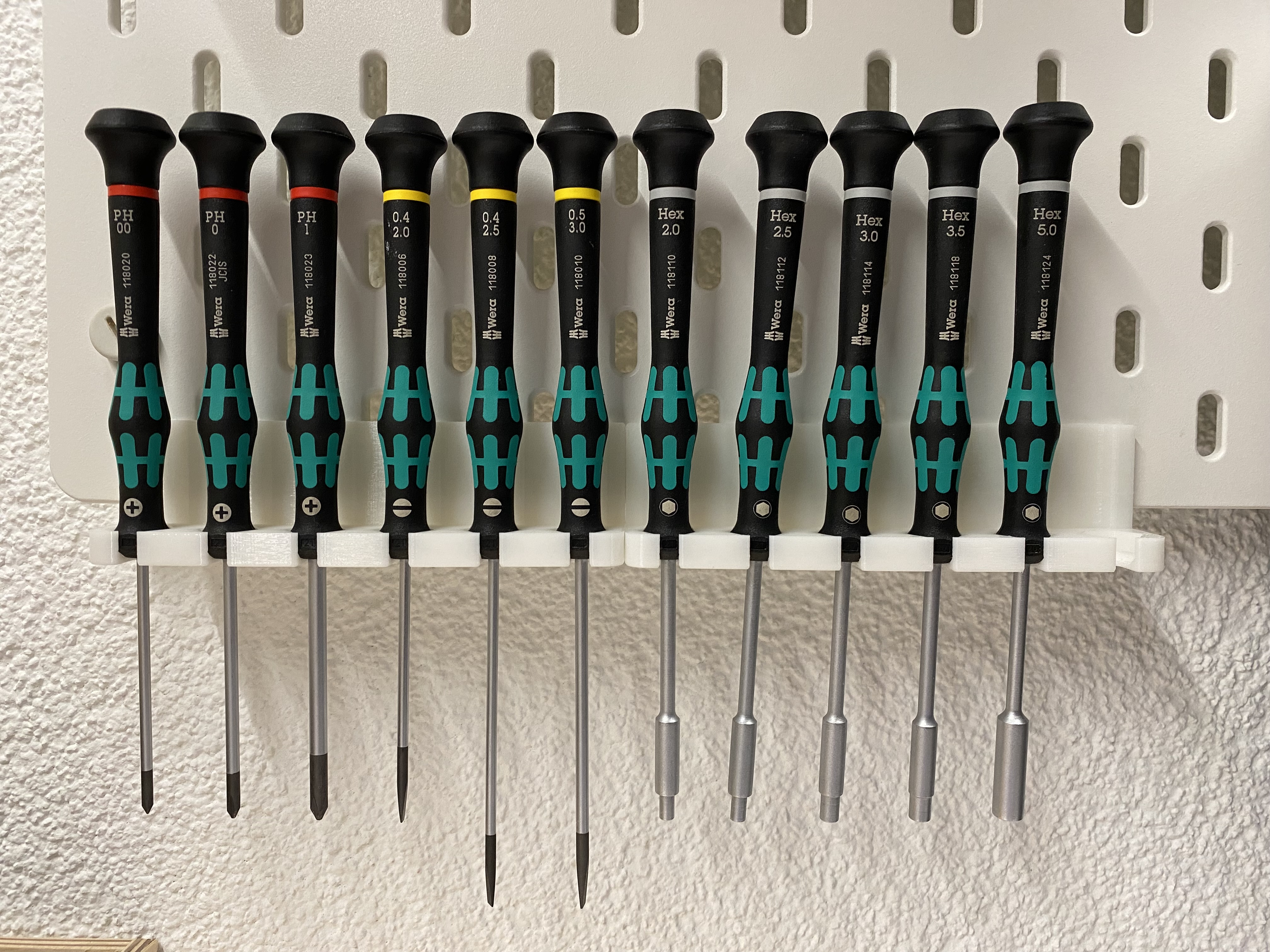 Skadis holder for Wera Kraftform Screwdrivers