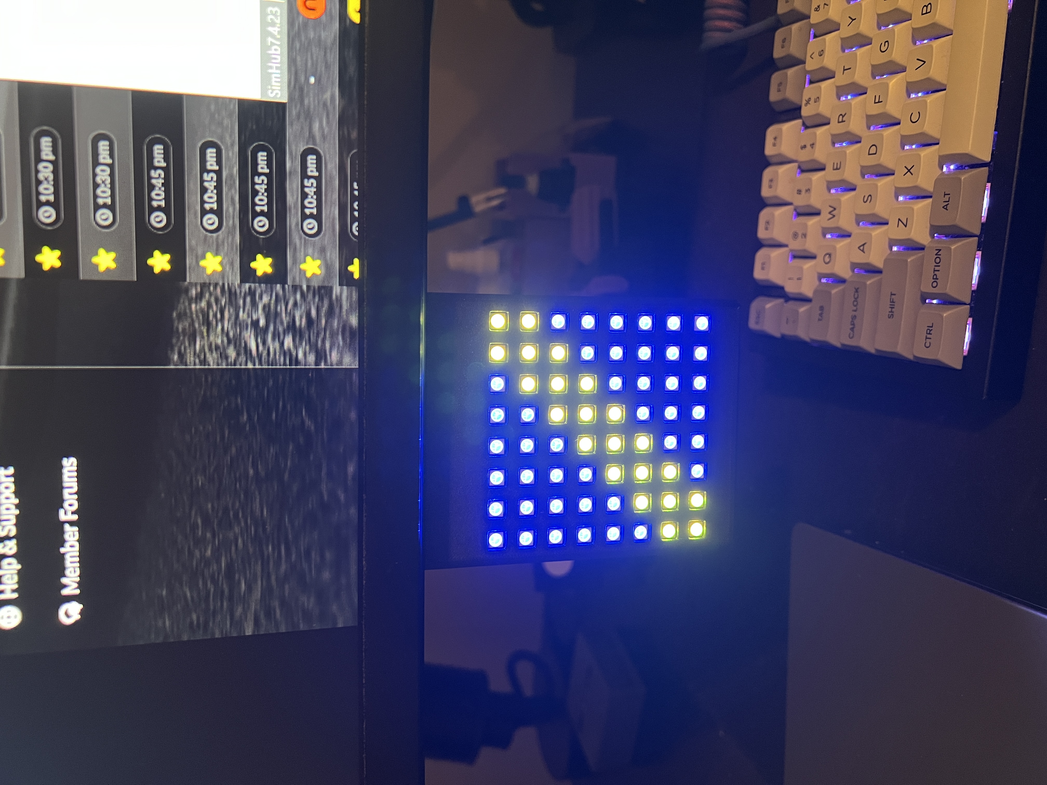 Sim Racing 8x8 LED Case/Mount (For Gears/Flags/etc)
