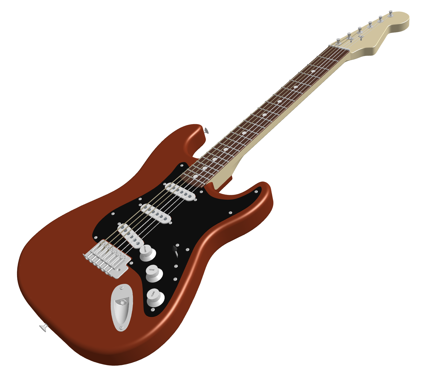 Fender Stratocaster Guitar by A Bad Designer Download free STL model