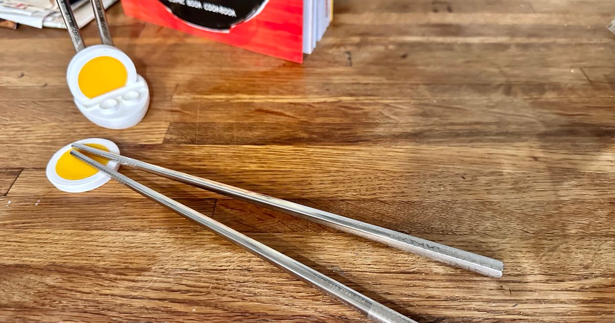 Hard Boiled Egg Chopstick Holder by therealmacjeezy Download free STL