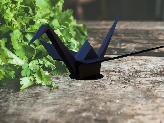origami crane chopstick holder