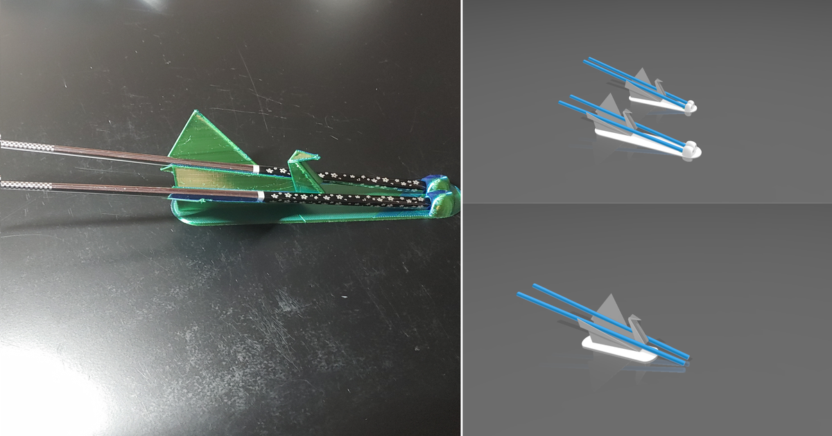 3 Styles Origami Swan Chopstick holder by Jesse Download free STL