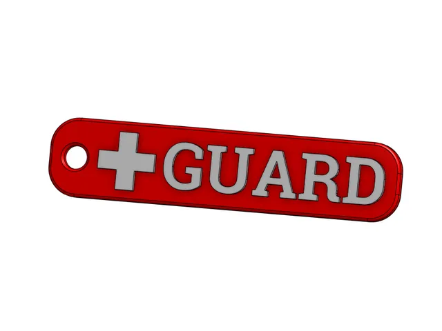 Keychain Cross Lifeguard and Blank in the back