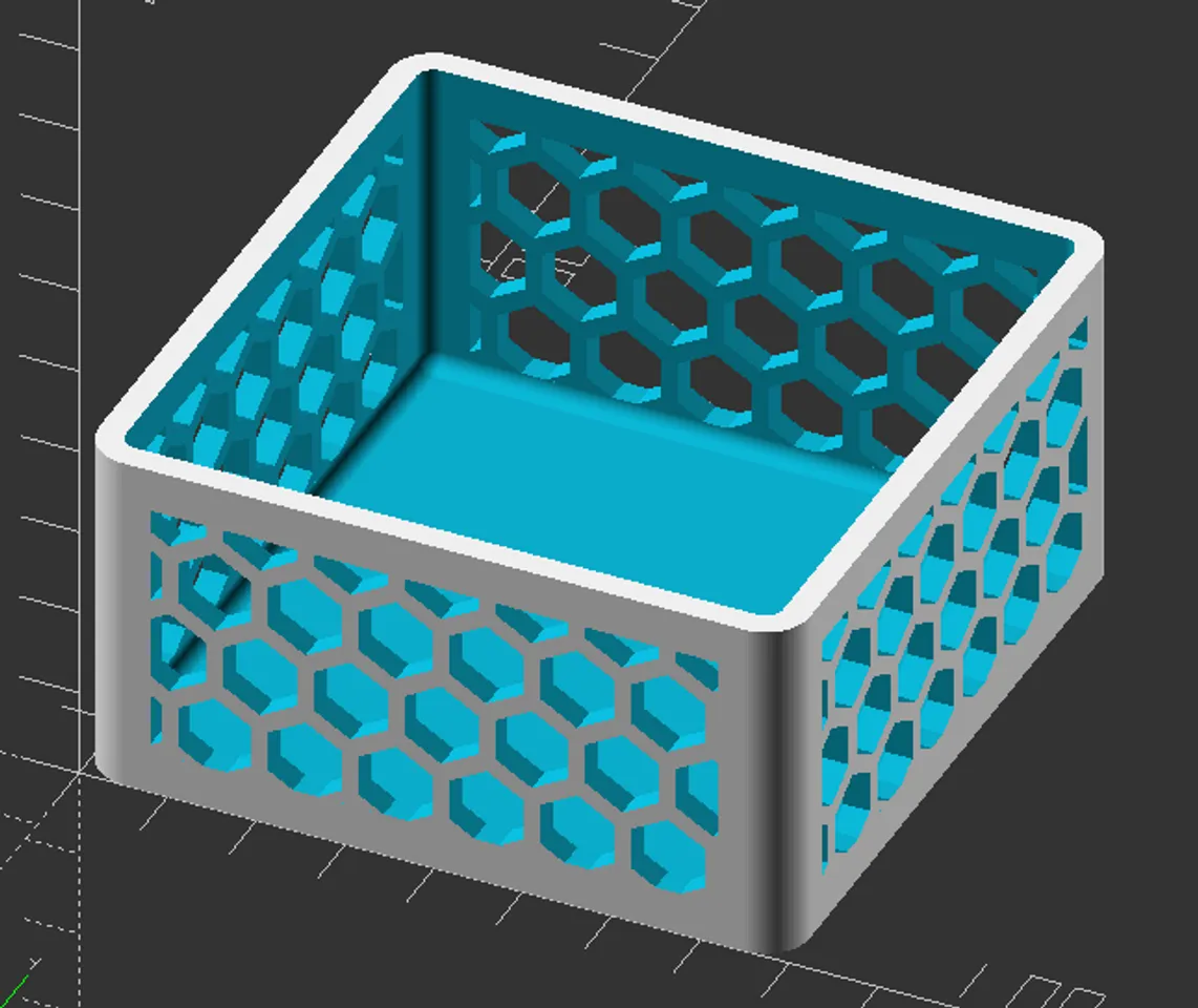 Parametric Box with Hexagon Cutouts – 2. kép