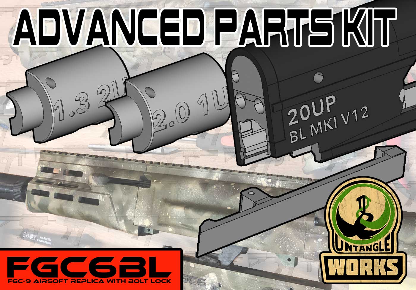 FGC6BL MKI/MKII (BOLT LOCK) Advanced Parts Kit GBB airsoft FGC9