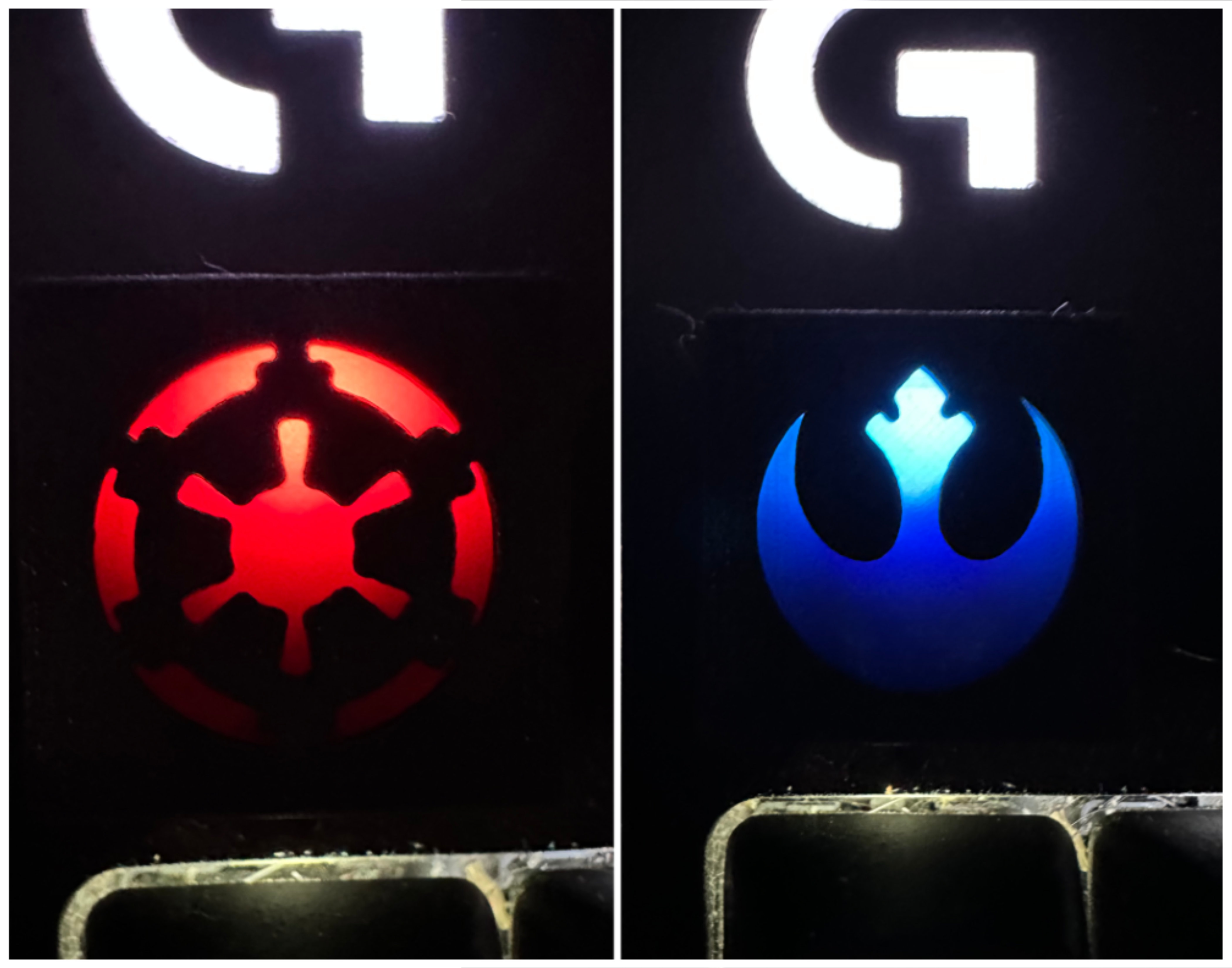 Galactic Empire and Rebel Alliance Keycap
