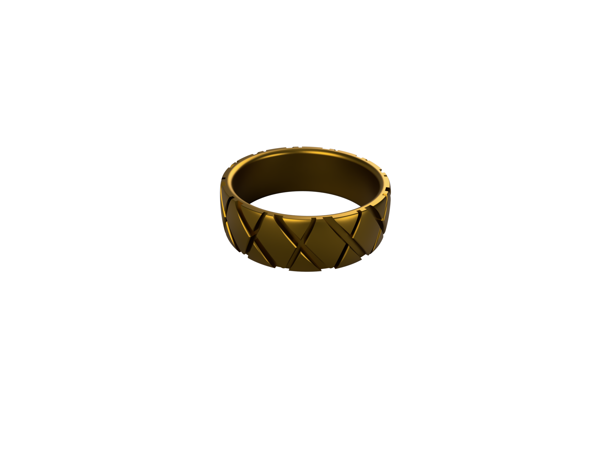 Ring with Geometric Grooves