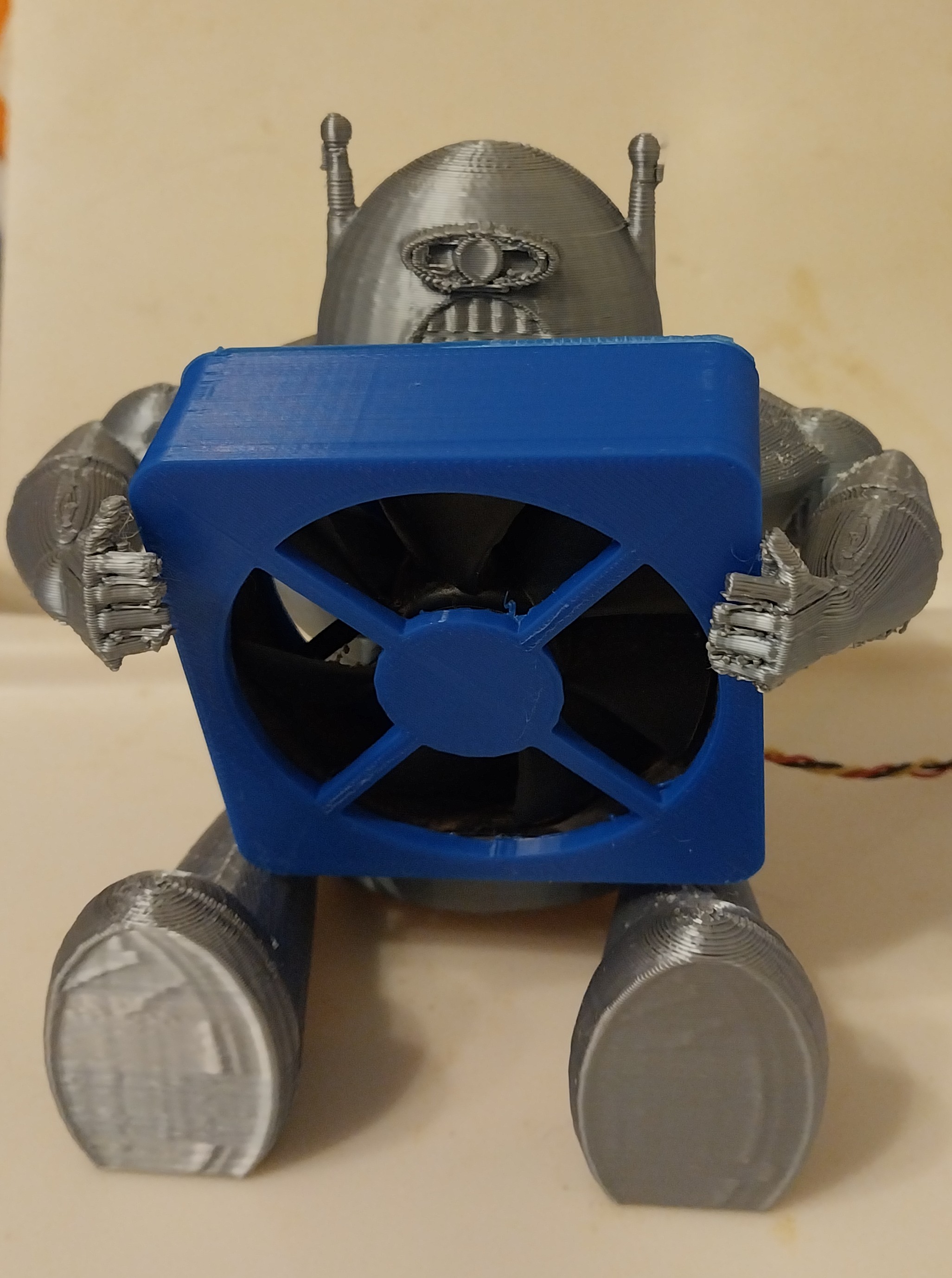 Robot fan holder by DGunter Download free STL model