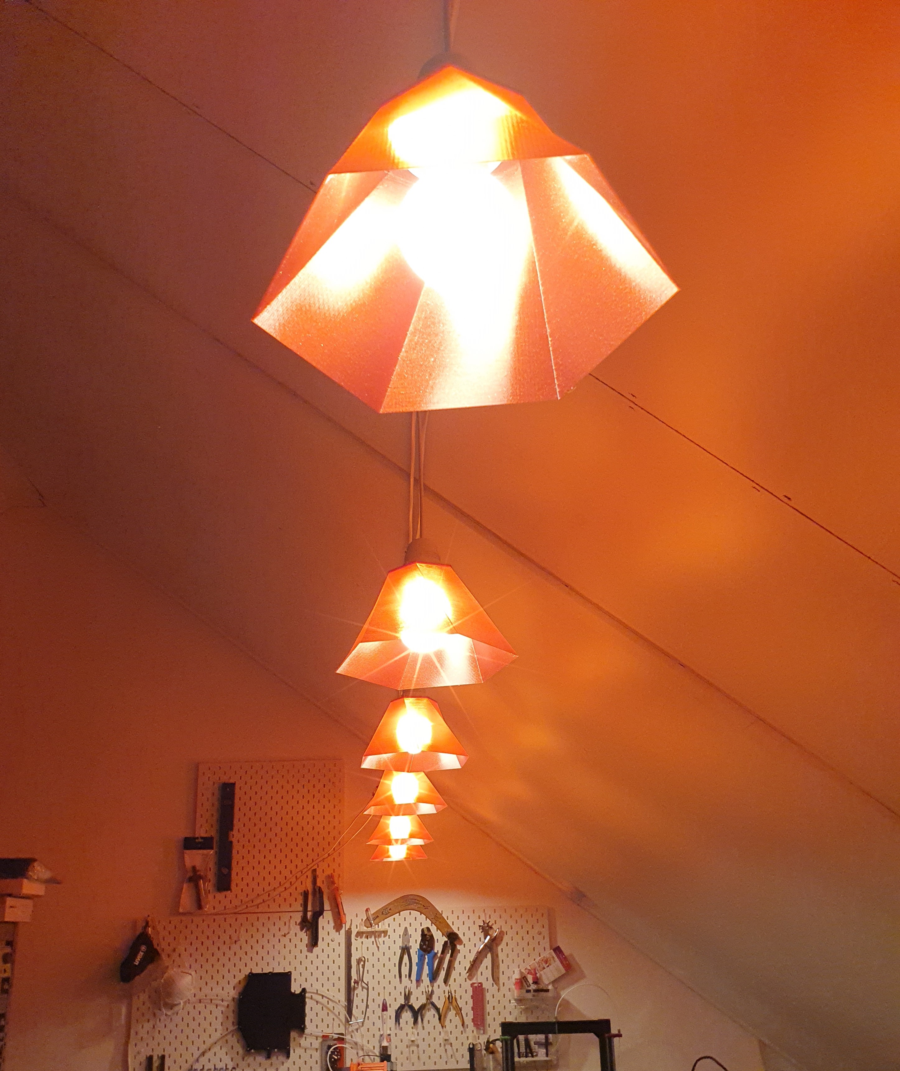 Functional twisted six sided lampshade