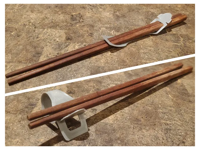 Minimal folding chopstick holder