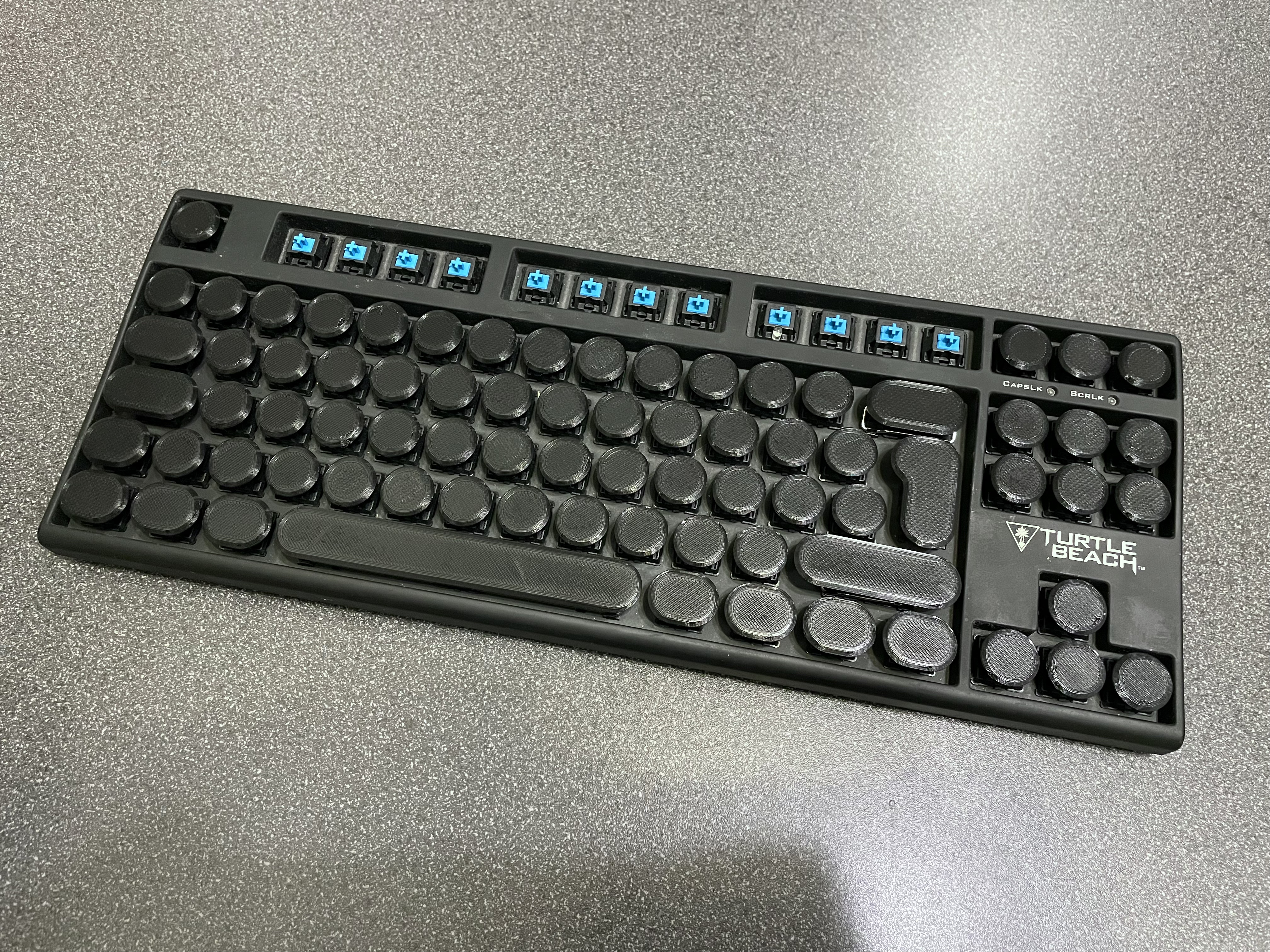 Flat round keycaps MX