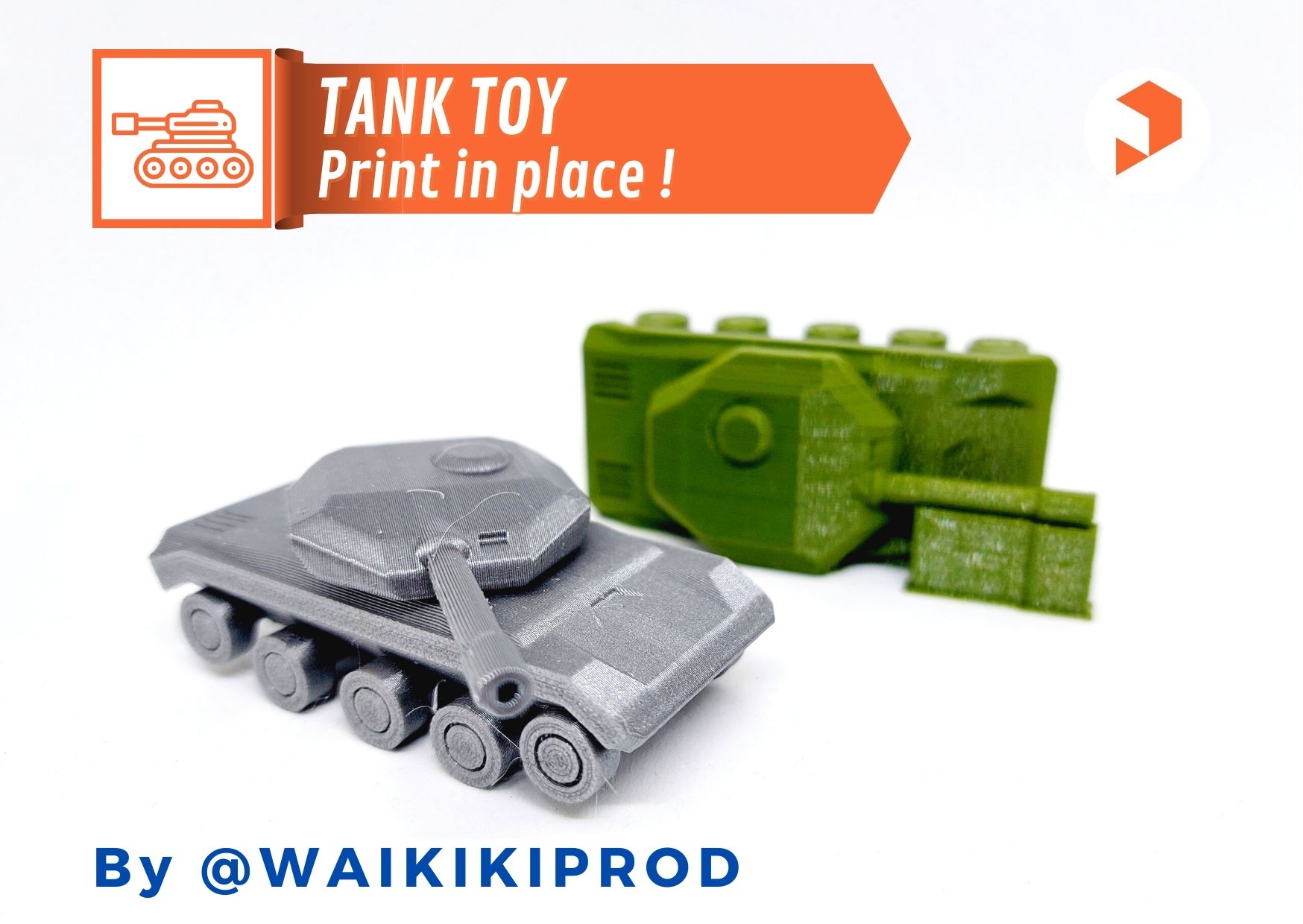 Tank toy Print in place ! by Waikikiprod Download free STL model