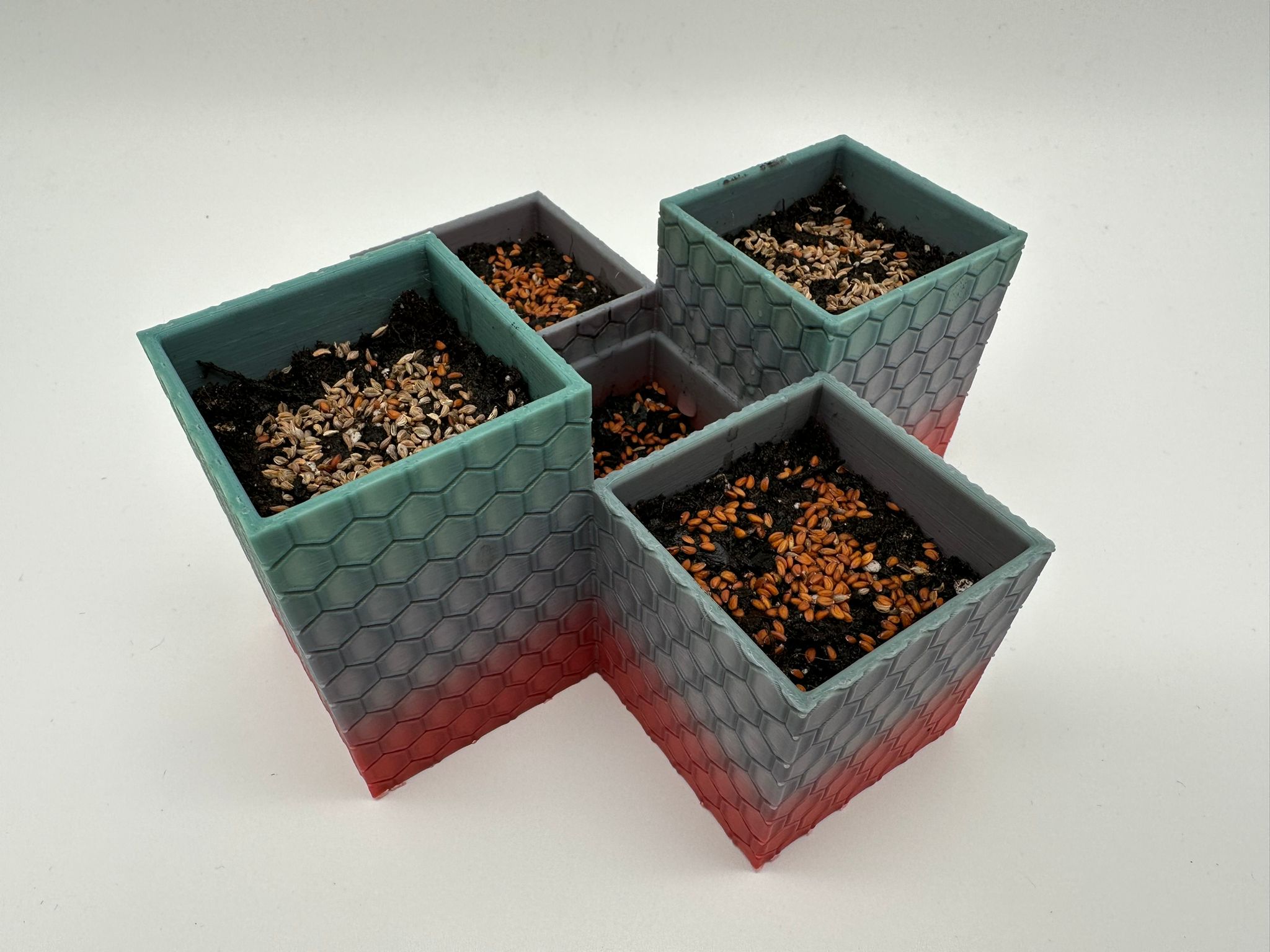 Herb Garden Planter - hex pattern