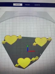 Cupid hearth keycain