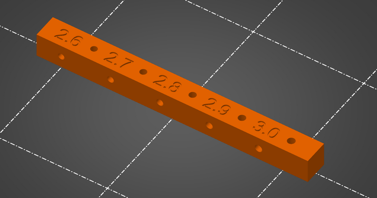 M3 screw hole size test by Zanthrax Download free STL model