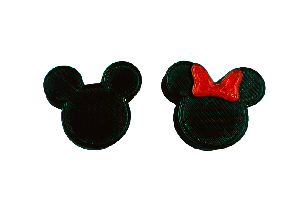 Mickey and Minnie Mouse Snap-n-Twist Jibbitz Charm for Kids' Crocs
