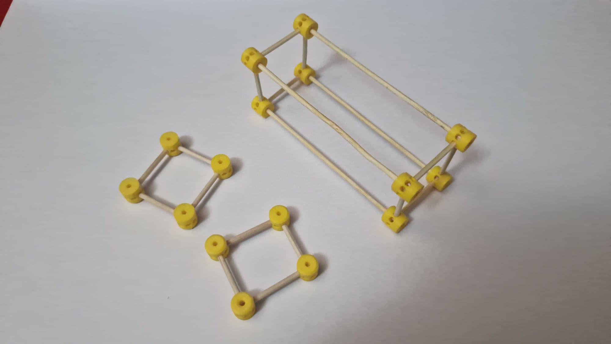 Uniones para maquetas estructuras espaciales (palillos 2.5mm)