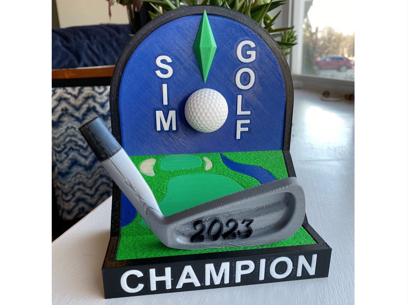 Sim Golf Champion Trophy Award