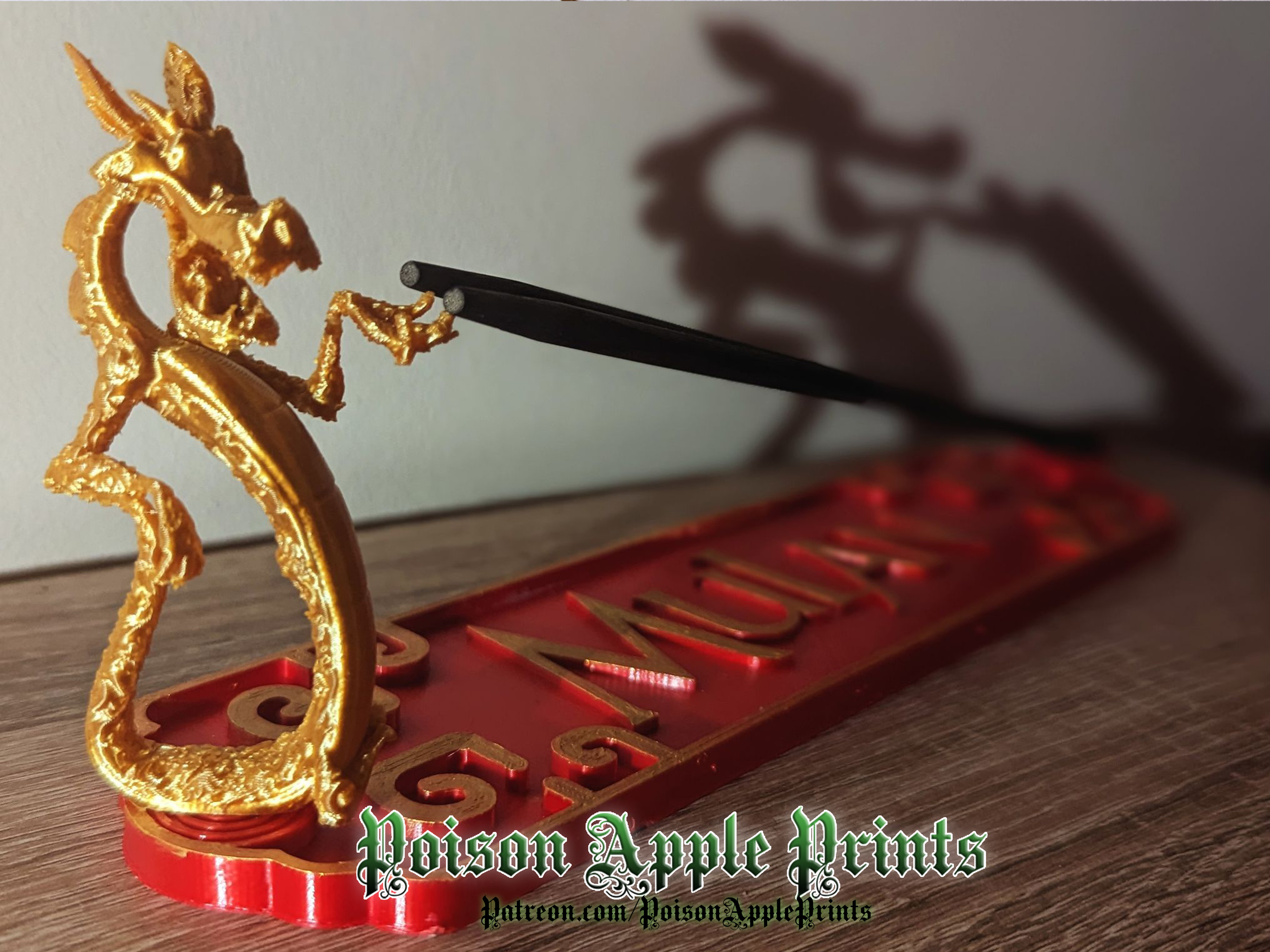 Disney Mushu Mulan Chopstick Holder / Incense Burner